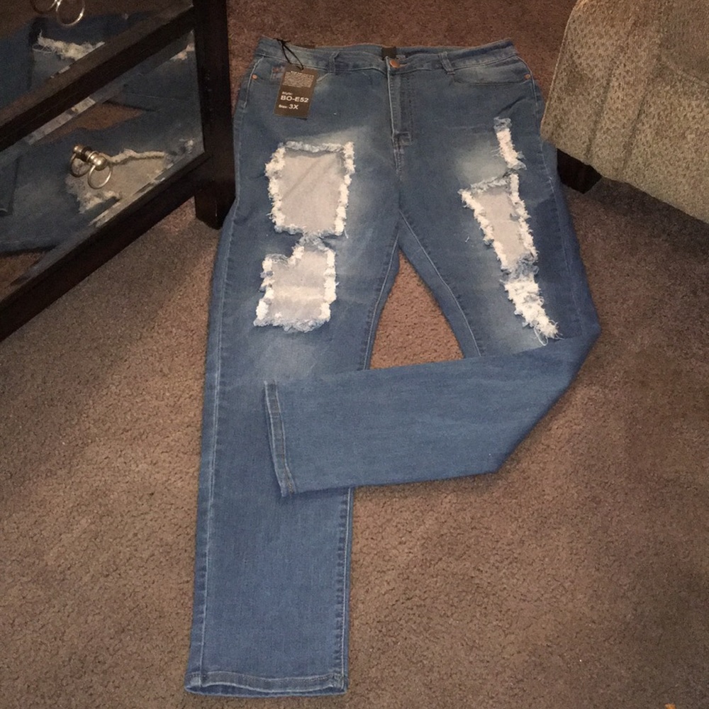 Fashion Nova Curve (plus size) Distress Jeans